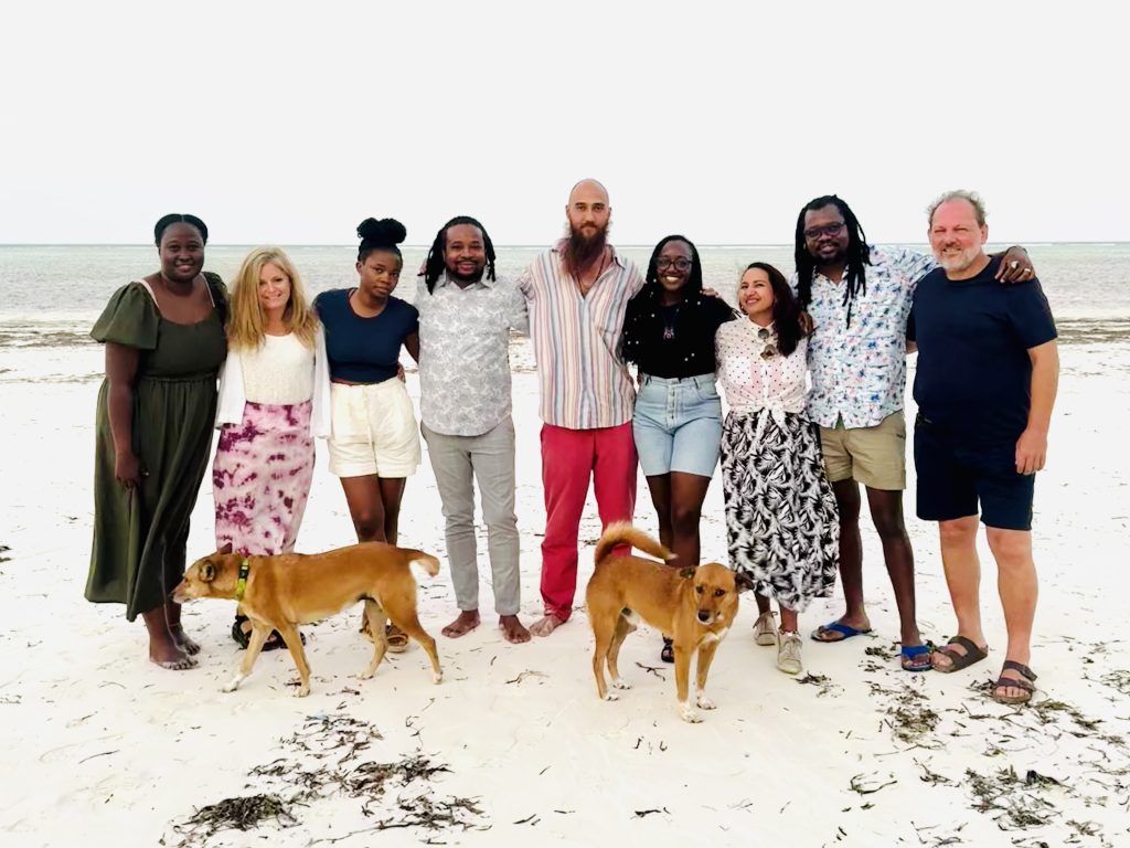 L-R: Yvonne Zabu (Uganda), Mathilda Edwards (MMF), Adeola Salau (Nigeria), Joe Ruzvidzo (Zimbabwe), Carlo Saio (Kenya), Ivana Akotowaa Ofori (Ghana), A’Eysha Kassiem (RSA), Wesley Macheso (Malawi), Giles Foden